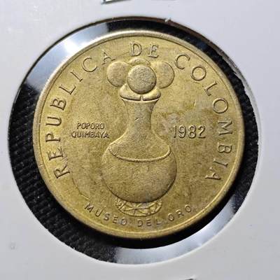KK钱币收藏小铺 第382期  2月预留时间 周末发货 - 1982哥伦比亚20比索 