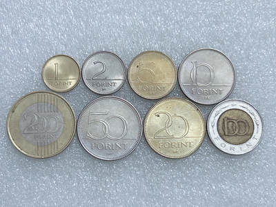 第一海外回流一元起拍收藏 散集专场  第278期 - 匈牙利硬币8枚大全套 原光带光品