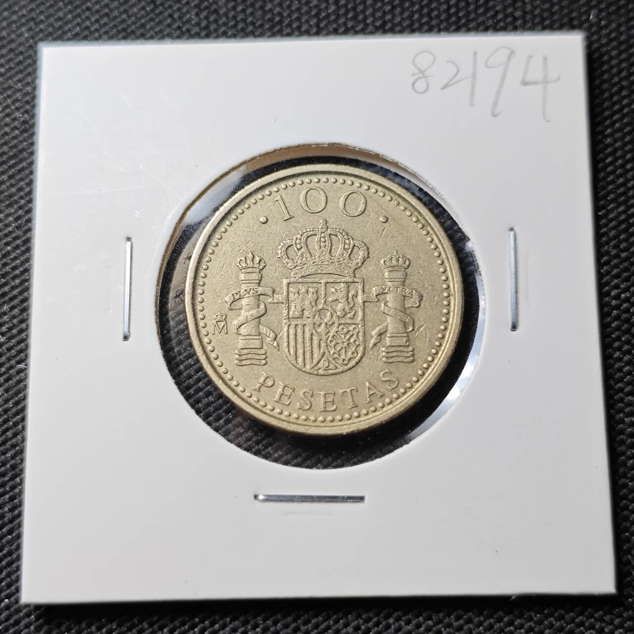 KK钱币收藏小铺 第382期  2月预留时间 周末发货  1998西班牙100比塞塔