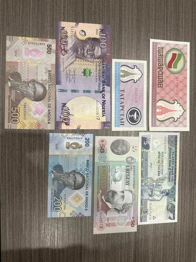 纸币 - 尼日利亚 安哥拉 乌拉圭