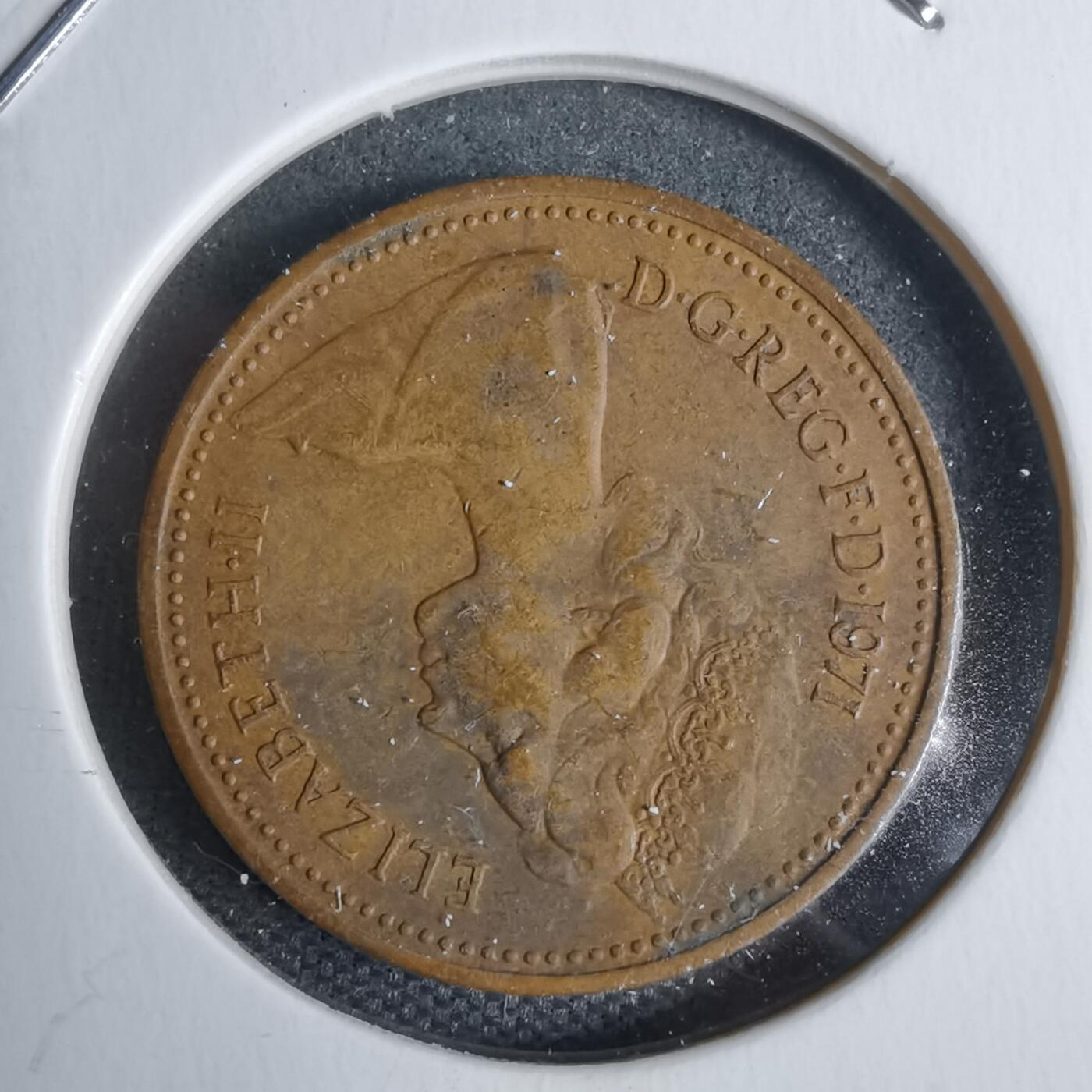 沼泽如烟--第938场 英国1971年1便士