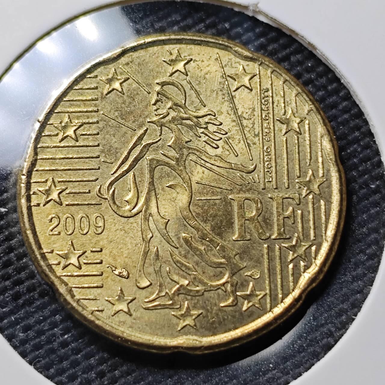 KK钱币收藏小铺 第382期  2月预留时间 周末发货 2009欧盟20欧分 