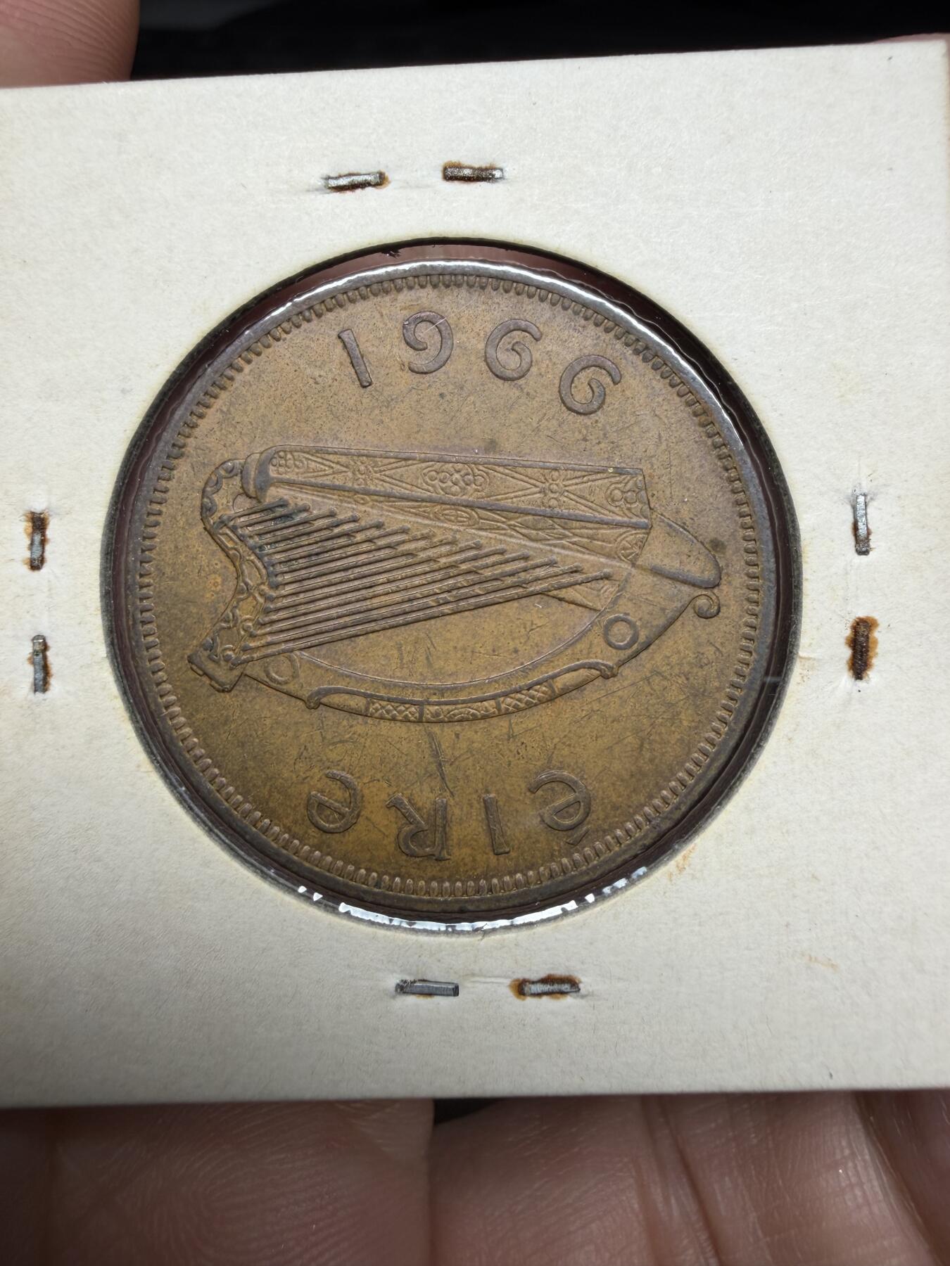 2025年集古藏今外币拍卖第十一期-第2场—（总第292拍），可以寄存60天，满160元包邮。 1966年爱尔兰1便士