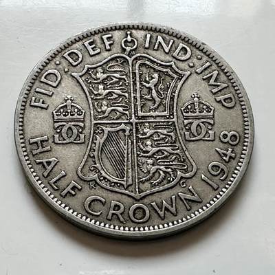 🌹外币初藏🌹🐯2025年第143场  每周二四六晚8️⃣点 接代拍 - 英国1948年半克郎 铜镍版