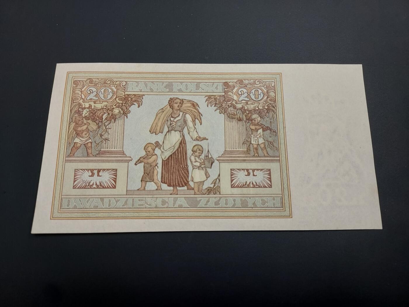 博彦收藏    12月22日 8点 钱币专场 全场包邮 1931 波兰20 元 UNC