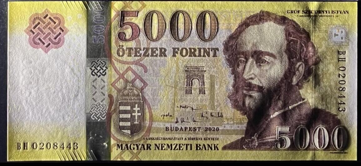 小福收藏拍卖第197期 裸钞场 本期有多张豹子号靓号 百慕大03年50元纪念钞百位号 马来亚和英属婆罗洲开国第一张纸币大冠女王 马来亚 41年1元英王乔六 法属太平洋10000法郎 捷克1000克朗纪念钞千位号  卢森堡 1000法郎  萨尔瓦多样钞 匈牙利 法罗群岛 危地马拉等多国精美纸币 匈牙利 2020年 5000福林 unc