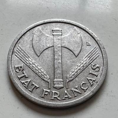 🌹外币初藏🌹🐯2025年第143场  每周二四六晚8️⃣点 接代拍 - 法国1944年维希政府 权斧一法郎