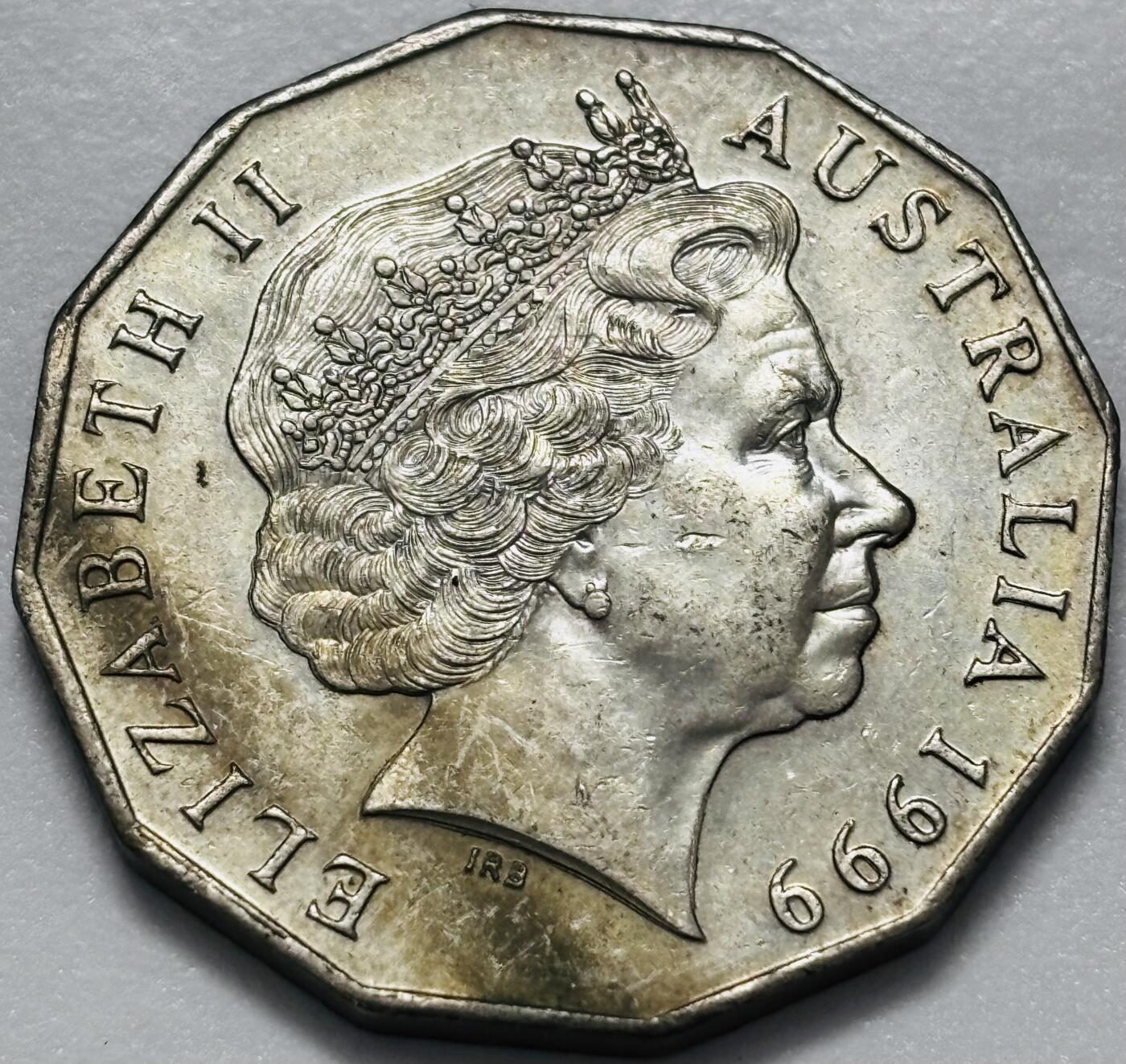 文馨钱币收藏第 286 场，圣诞节专场【 长期接收代拍品低至 0 佣金】 1999 年澳大利亚 50 分