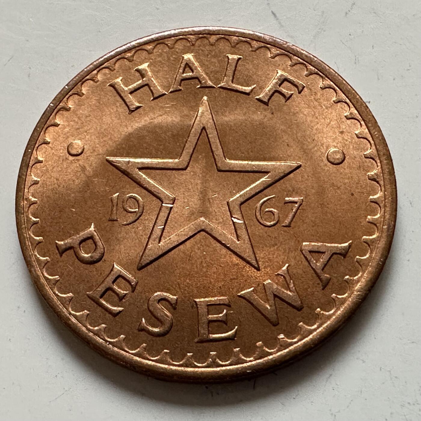 🌹外币初藏🌹🐯2025年第143场  每周二四六晚8️⃣点 接代拍 加纳1967年1/2比赛瓦