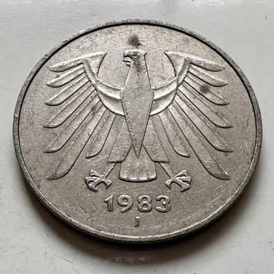 🌹外币初藏🌹🐯2025年第143场  每周二四六晚8️⃣点 接代拍 - 德国1983年J版5马克