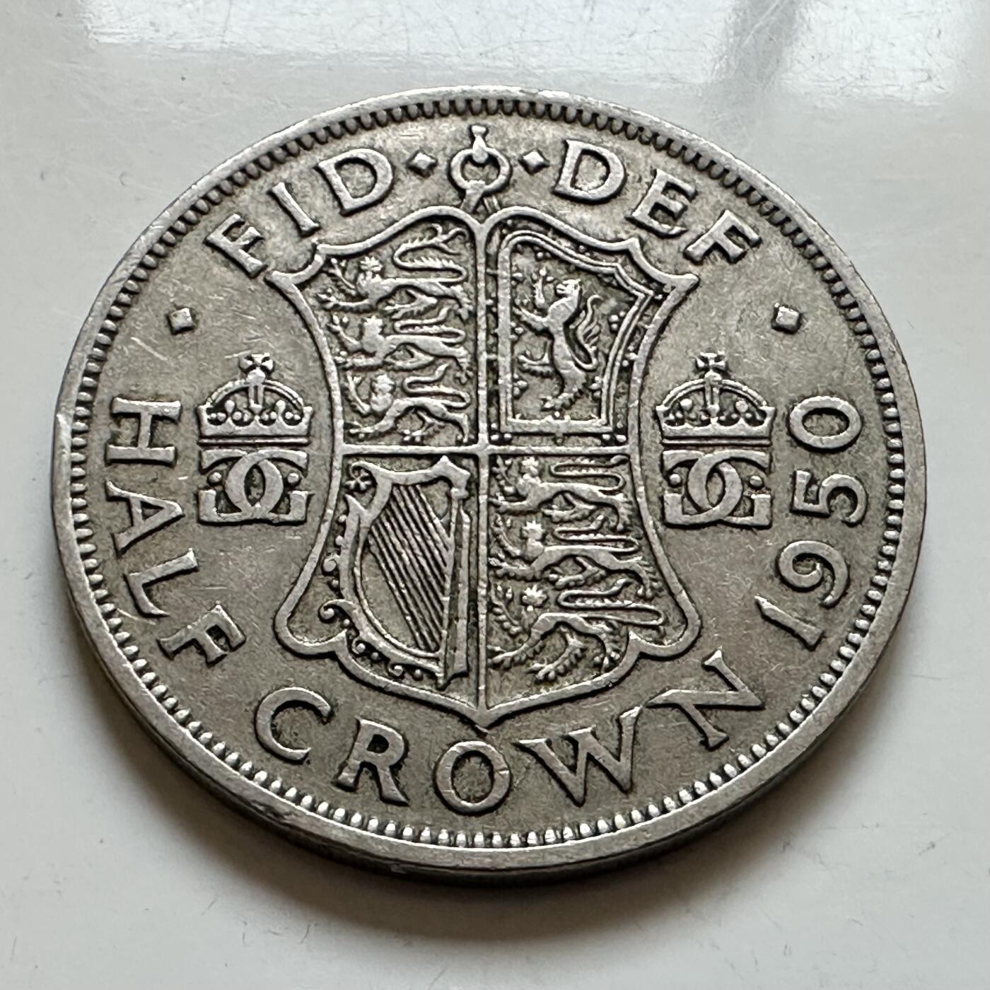 🌹外币初藏🌹🐯2025年第143场  每周二四六晚8️⃣点 接代拍 英国1950年半克郎 