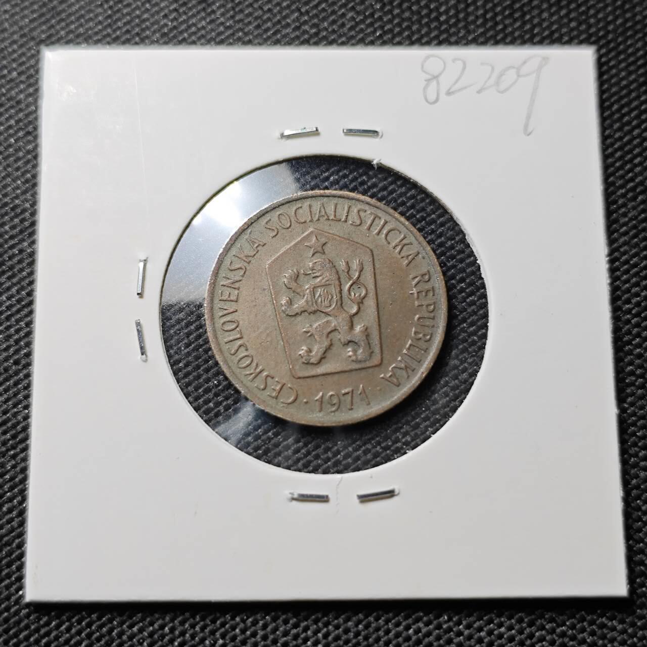 KK钱币收藏小铺 第382期  2月预留时间 周末发货 1971捷克斯洛伐克50赫勒