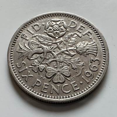 🌹外币初藏🌹🐯2025年第143场  每周二四六晚8️⃣点 接代拍 - 英国1963年 6便士 