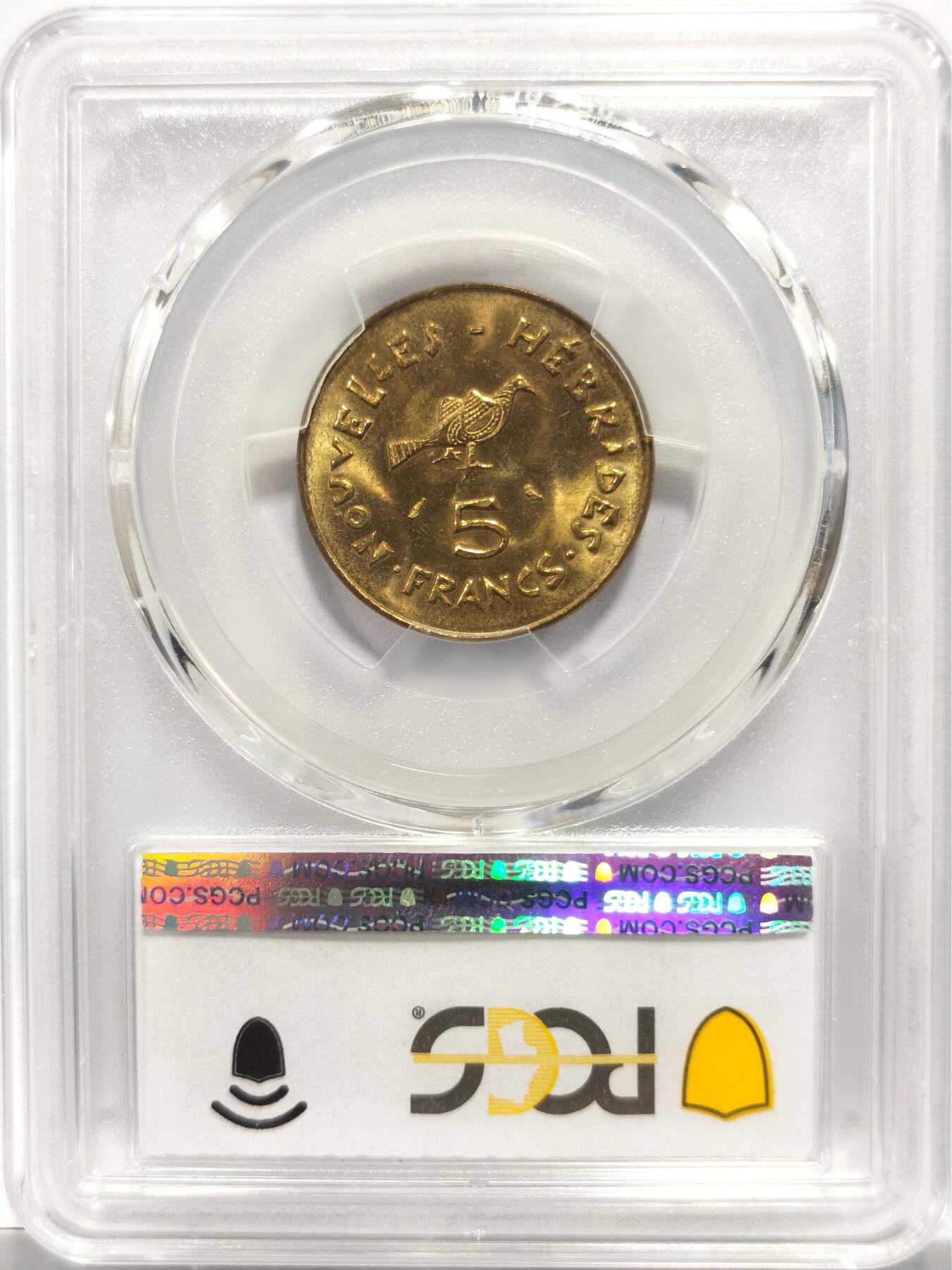 博洋堂世界钱币拍卖第153期（全场包邮） PCGS MS67 法属新赫布里底群岛1970年5法郎 此枚目前为PCGS冠军分及唯一评级出分记录