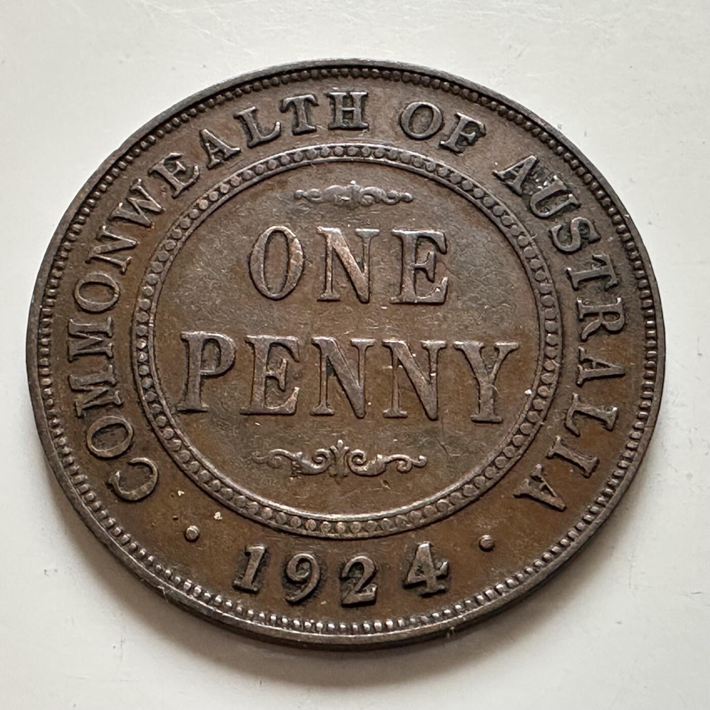 🌹外币初藏🌹🐯2025年第143场  每周二四六晚8️⃣点 接代拍 澳大利亚1924年一便士