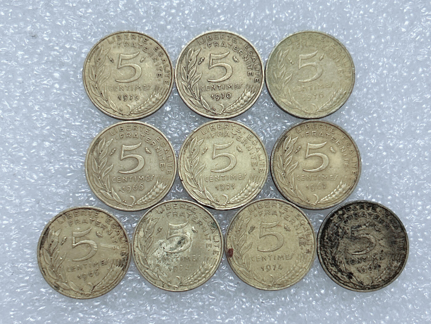 第一海外回流一元起拍收藏 散集专场  第278期 法国5法郎双色币 10枚