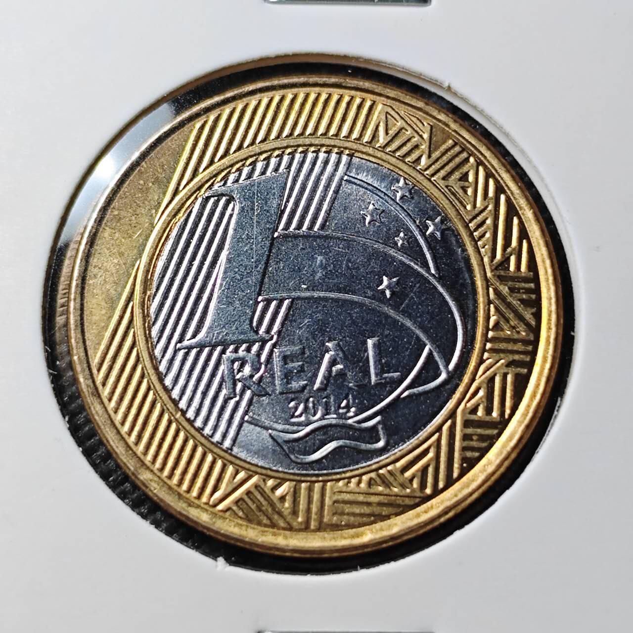 KK钱币收藏小铺 第382期  2月预留时间 周末发货 2014巴西1瑞尔 纪念币