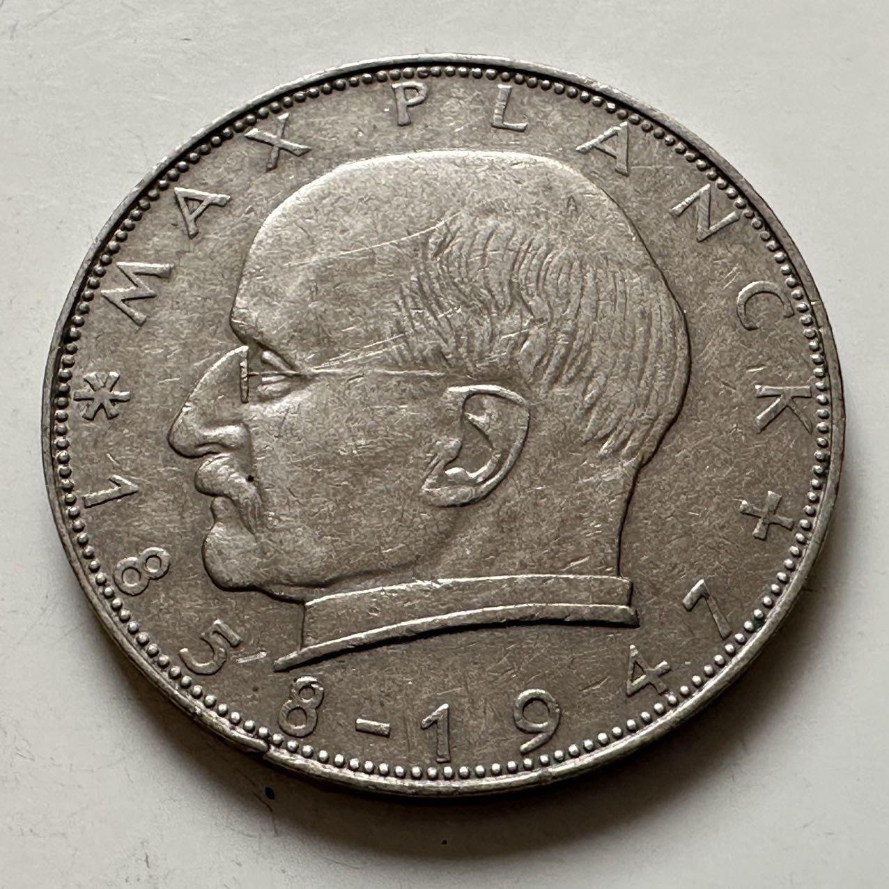 🌹外币初藏🌹🐯2025年第143场  每周二四六晚8️⃣点 接代拍 德国1961年D版 2马克 普朗克