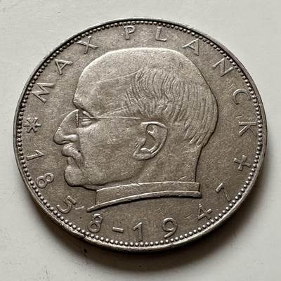 🌹外币初藏🌹🐯2025年第143场  每周二四六晚8️⃣点 接代拍 - 德国1961年D版 2马克 普朗克