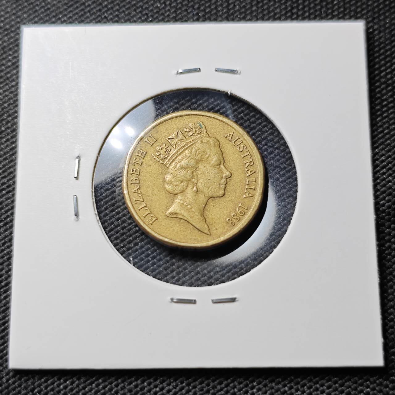 KK钱币收藏小铺 第382期  2月预留时间 周末发货 1988澳大利亚土著人2元 