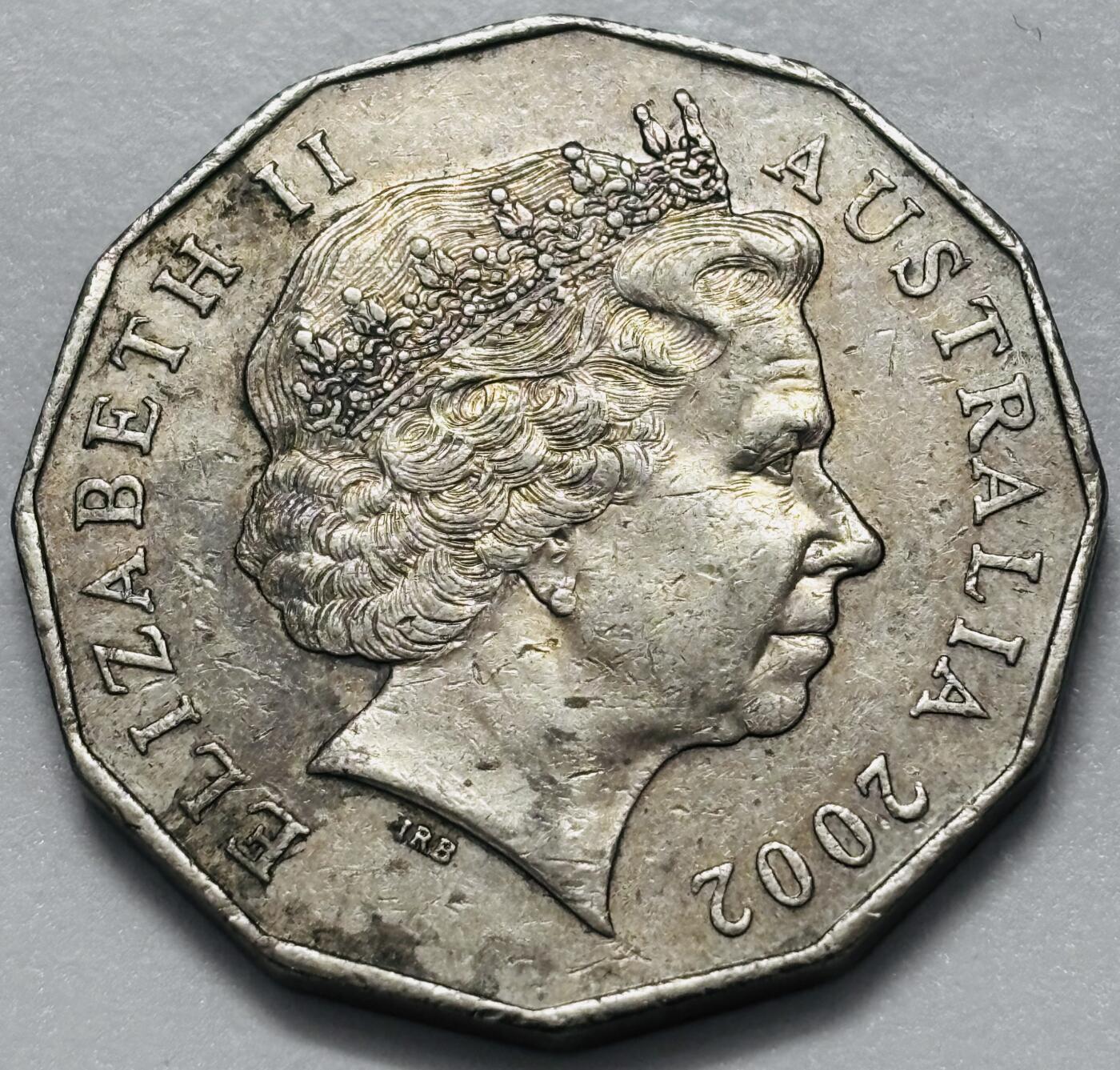 文馨钱币收藏第 286 场，圣诞节专场【 长期接收代拍品低至 0 佣金】 澳大利亚2002年50分 内陆年沙漠风车纪念币 31.5MM 