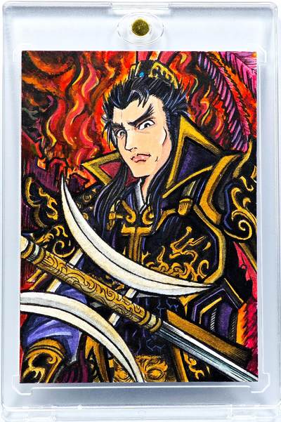 白泽拍卖卡牌手绘专场第30期（白金之夜 跨年大拍） - 2025 叶欣手绘卡 吕布   卡砖封装