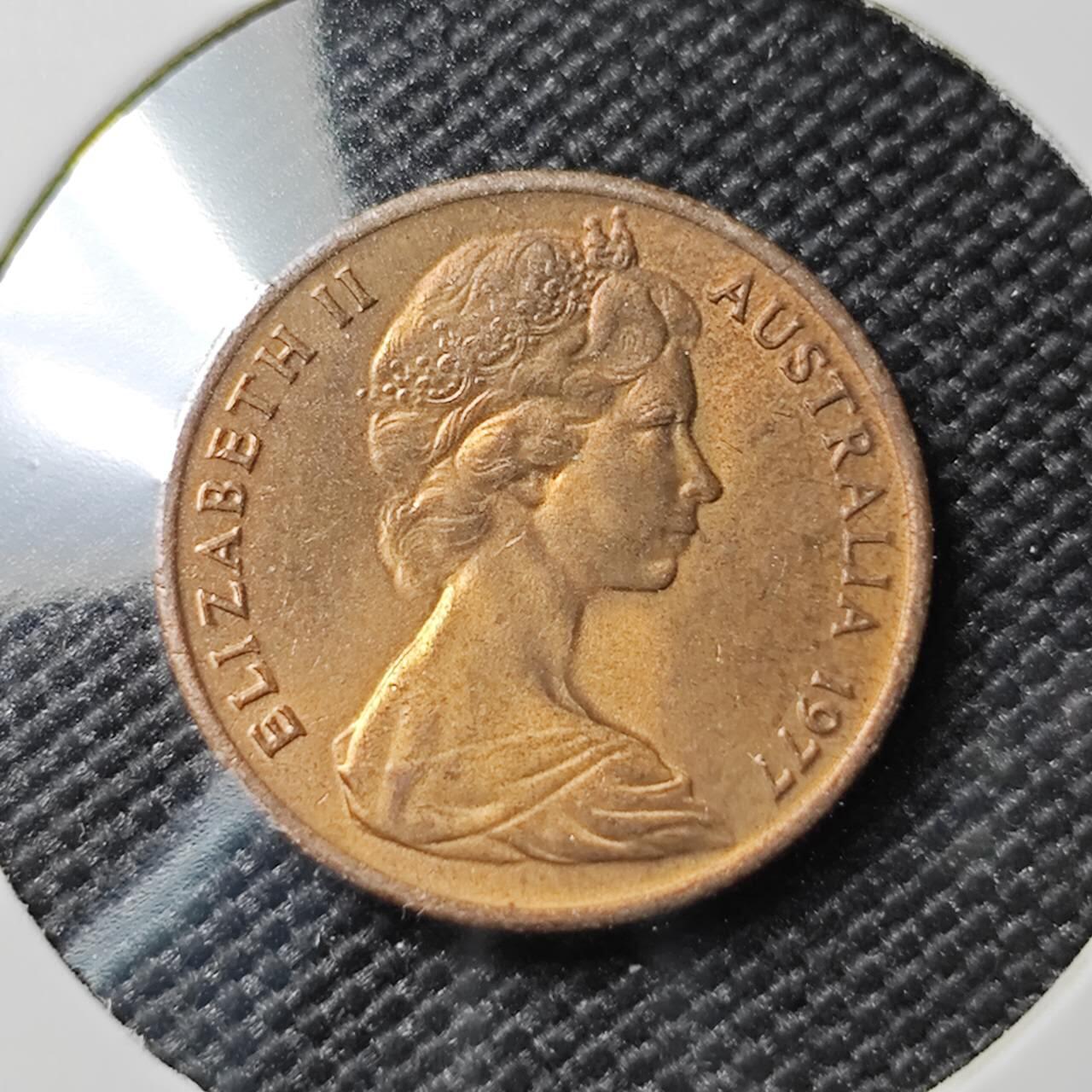 KK钱币收藏小铺 第382期  2月预留时间 周末发货 1977澳大利亚1分 好品