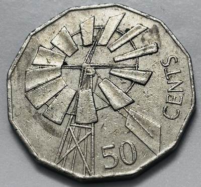 文馨钱币收藏第 286 场，圣诞节专场【 长期接收代拍品低至 0 佣金】 - 澳大利亚2002年50分 内陆年沙漠风车纪念币 31.5MM 