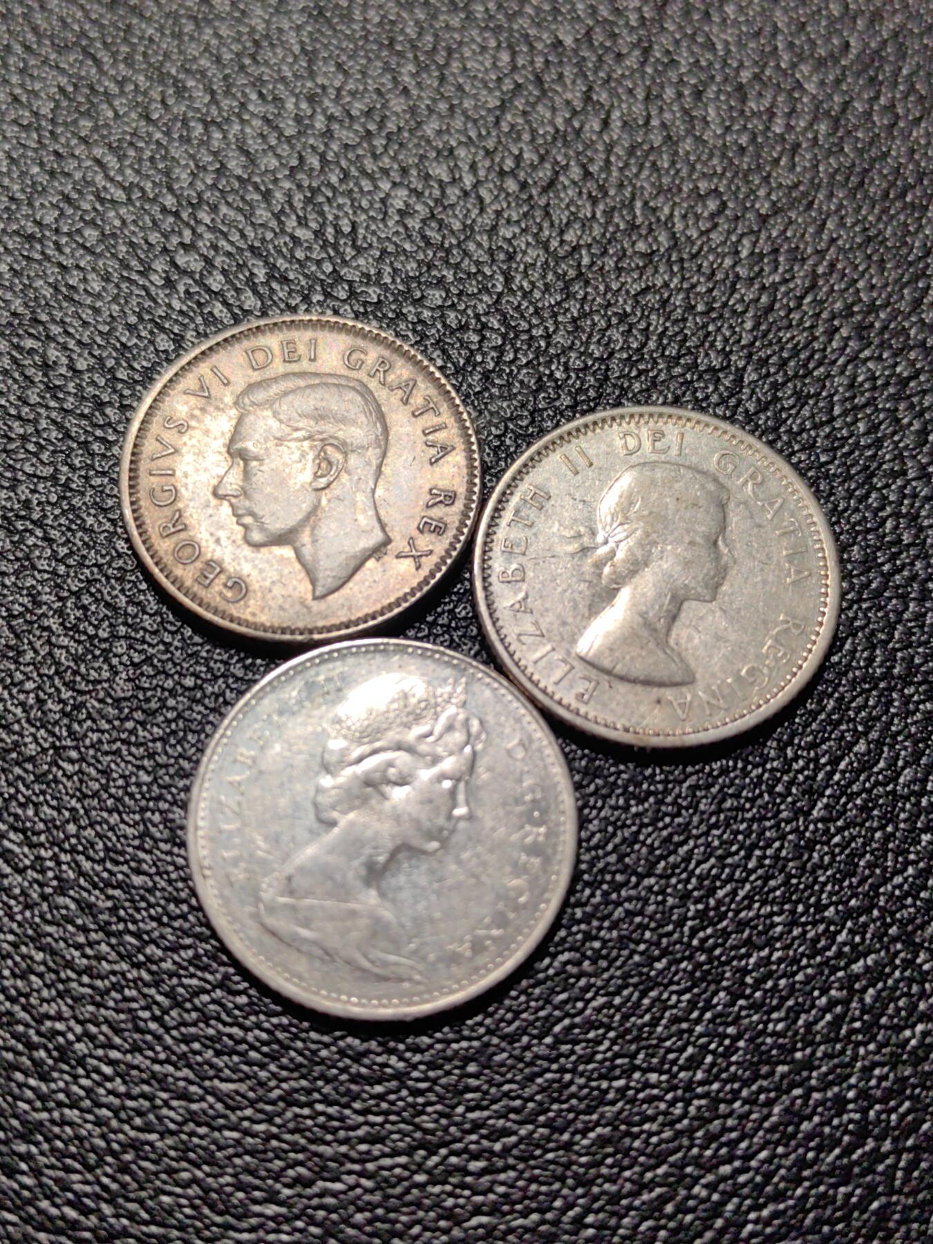 靖甫拍卖第十三场 加拿大银币三枚 7克835银质