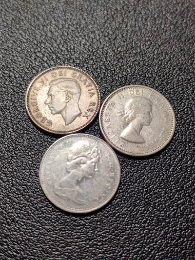 靖甫拍卖第十三场 - 加拿大银币三枚 7克835银质