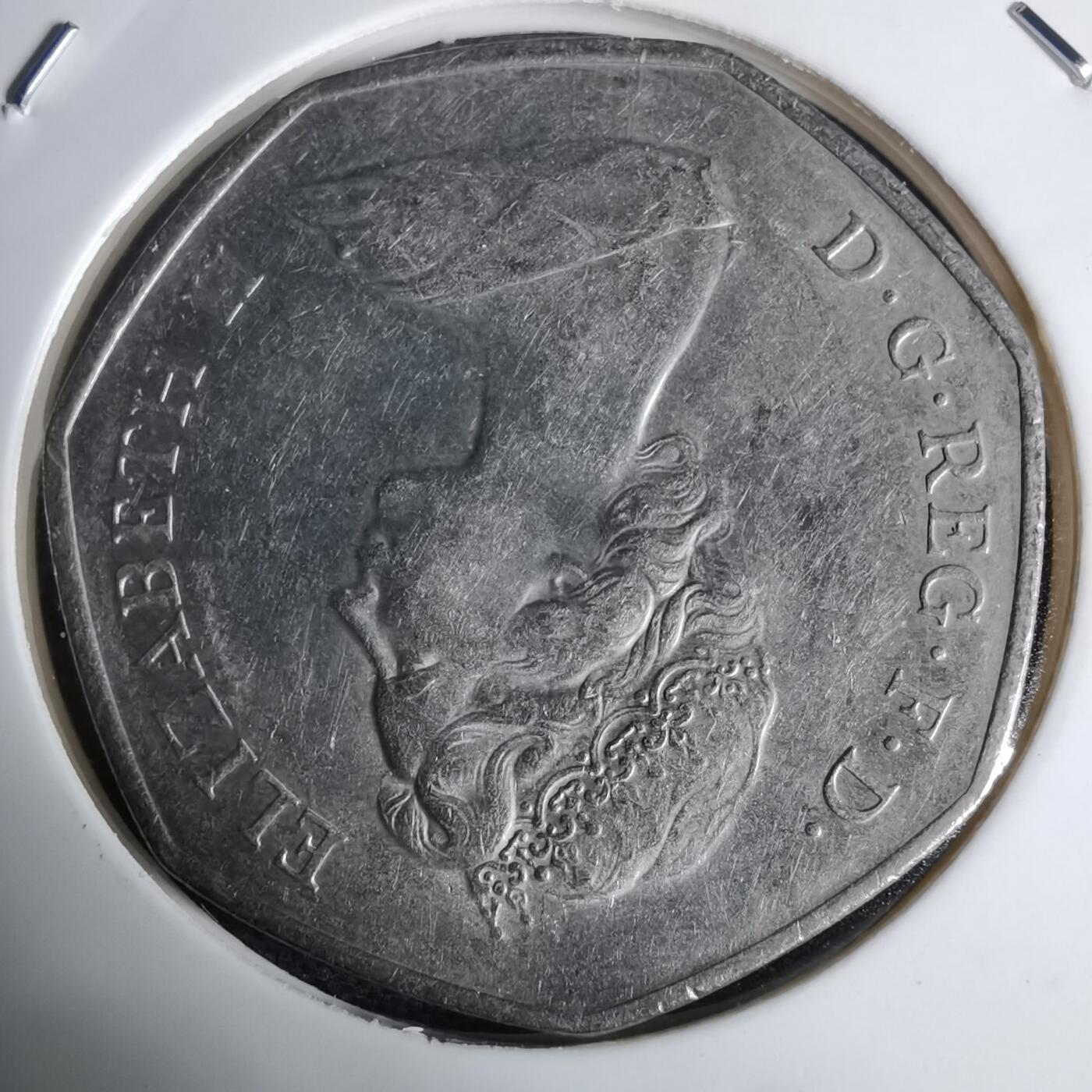 沼泽如烟--第938场 英国1973年50便士纪念币