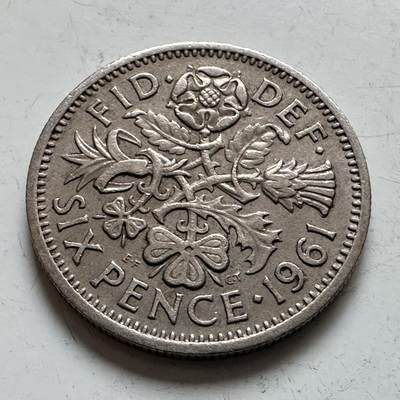 🌹外币初藏🌹🐯2025年第143场  每周二四六晚8️⃣点 接代拍 - 英国1961年 6便士 b