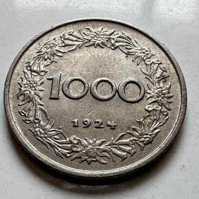 🌹外币初藏🌹🐯2025年第143场  每周二四六晚8️⃣点 接代拍 - 奥地利1924年1000克朗