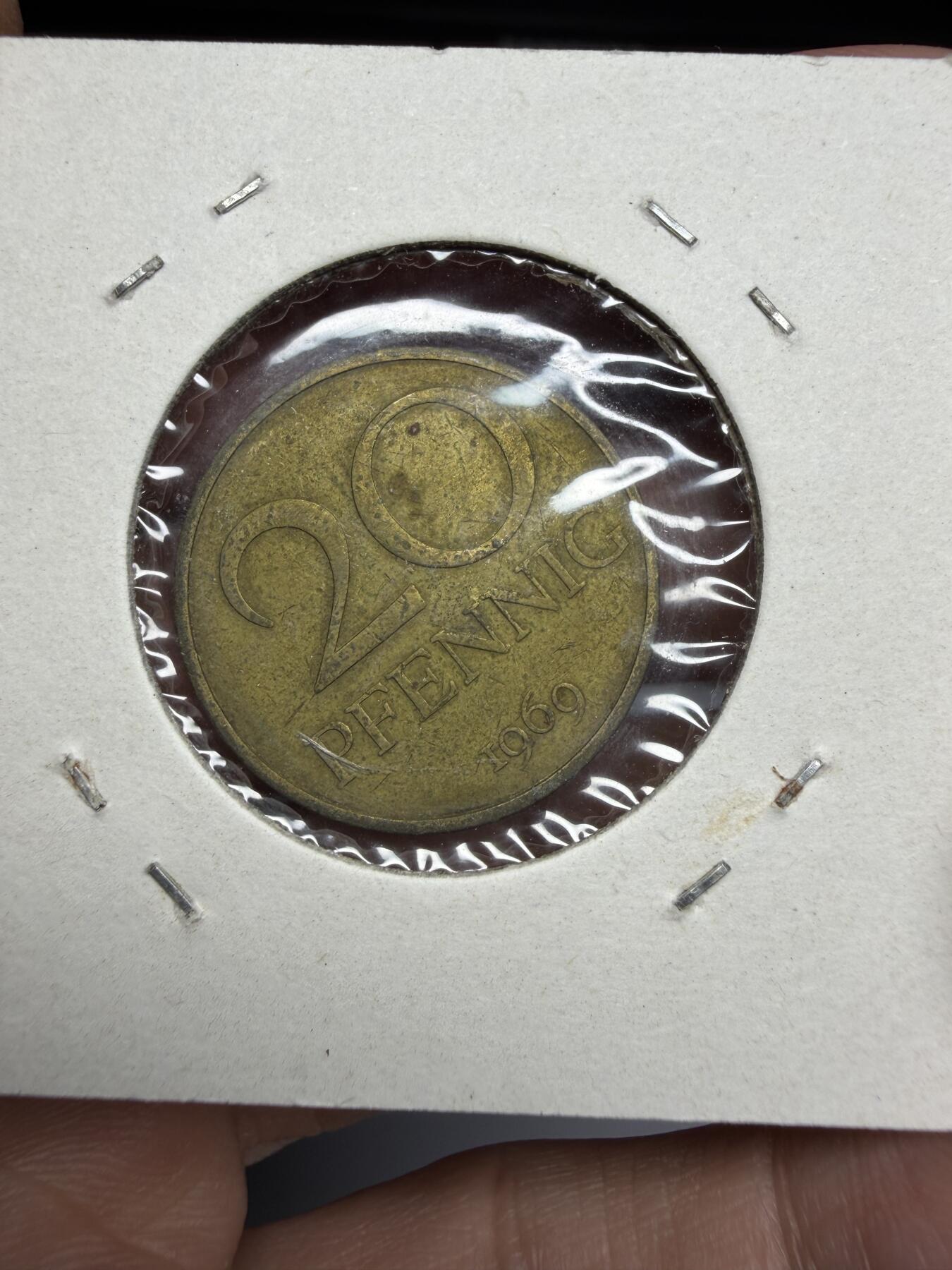 2025年集古藏今外币拍卖第十一期-第2场—（总第292拍），可以寄存60天，满160元包邮。 1969年东德20芬尼