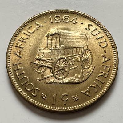 🌹外币初藏🌹🐯2025年第143场  每周二四六晚8️⃣点 接代拍 - 南非1964年一分 原光美品