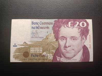 2025十二月第四期，总209期 - 爱尔兰1994年20镑流通品相无47，独立领袖康奈尔和都柏林议会