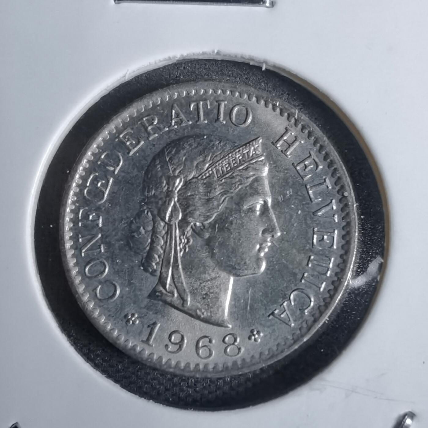 沼泽如烟--第938场 瑞士1968年五分