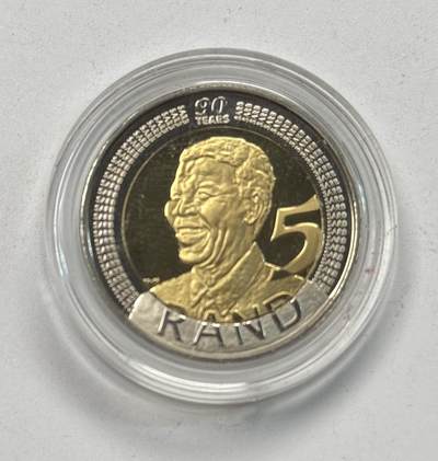 S&S Numismatic世界钱币-拍卖 第117期  - 南非2008年 曼德拉总统诞辰90周岁 5兰特双色纪念币 精制