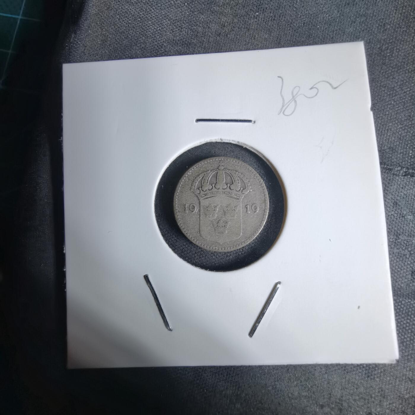 沼泽如烟--第938场 瑞典1919年10欧尔银币