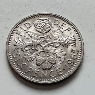 🌹外币初藏🌹🐯2025年第143场  每周二四六晚8️⃣点 接代拍 - 英国1965年 6便士 b