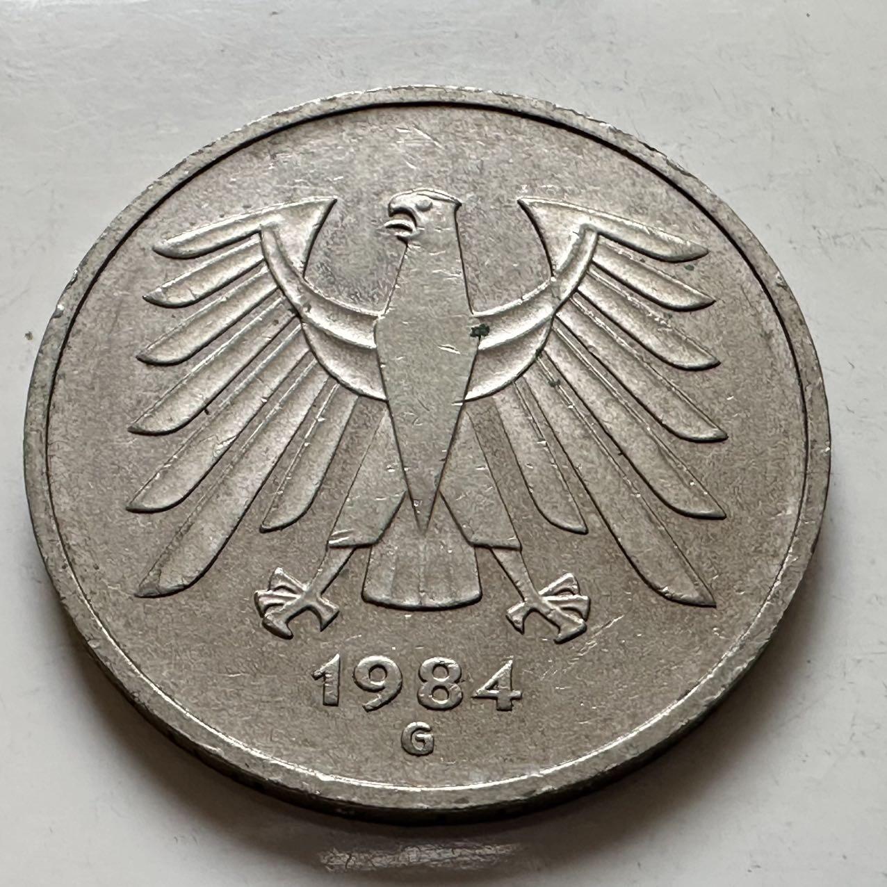 🌹外币初藏🌹🐯2025年第143场  每周二四六晚8️⃣点 接代拍 德国1984年G版5马克