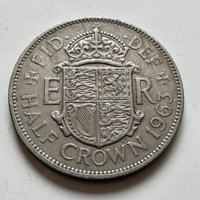 🌹外币初藏🌹🐯2025年第143场  每周二四六晚8️⃣点 接代拍 - 英国1963年半克郎 