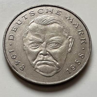 🌹外币初藏🌹🐯2025年第143场  每周二四六晚8️⃣点 接代拍 - 德国1992年G版 2马克 艾哈德