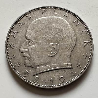 🌹外币初藏🌹🐯2025年第143场  每周二四六晚8️⃣点 接代拍 - 德国1963年G版 2马克 普朗克