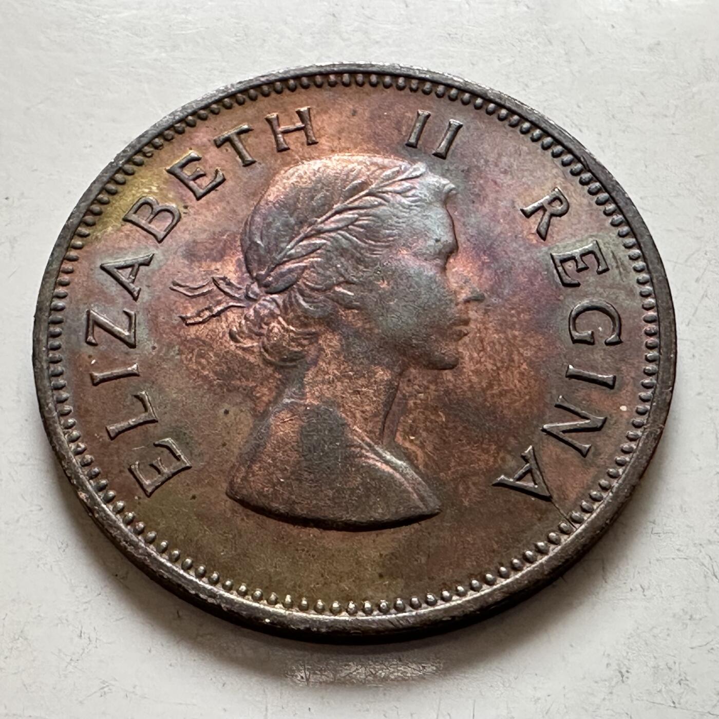 🌹外币初藏🌹🐯2025年第143场  每周二四六晚8️⃣点 接代拍 南非1960年1/2便士