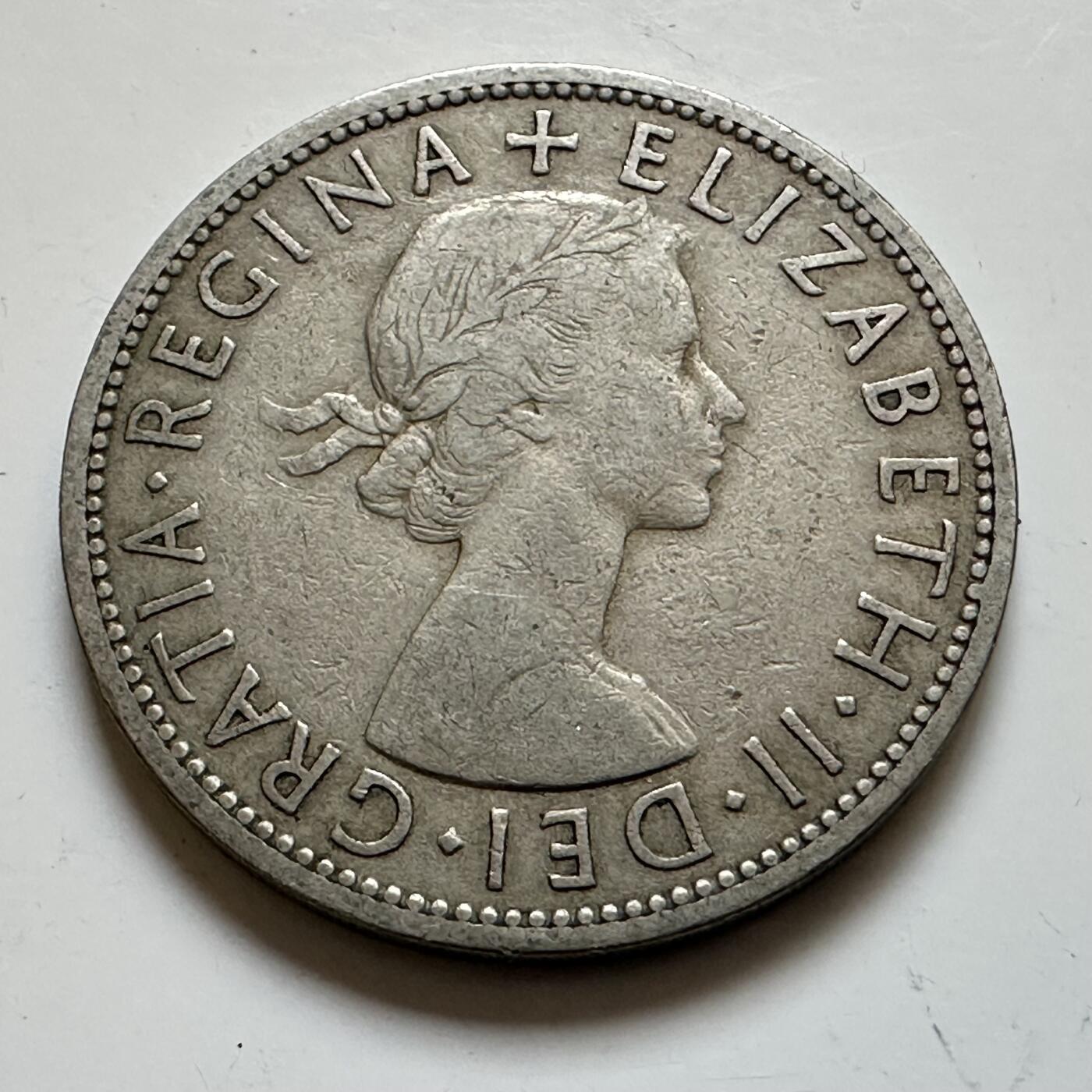 🌹外币初藏🌹🐯2025年第143场  每周二四六晚8️⃣点 接代拍 英国1955年半克郎 