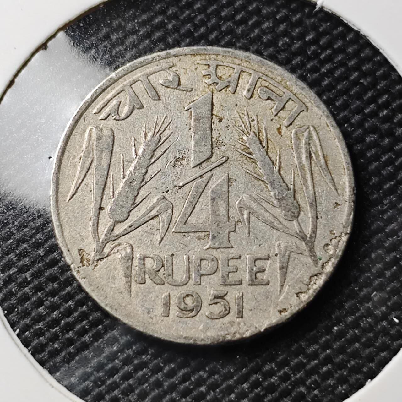 KK钱币收藏小铺 第382期  2月预留时间 周末发货 1951印度1/4安娜 