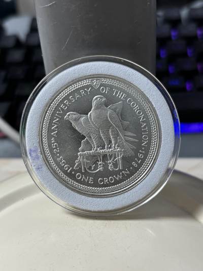 第185期拍卖 - 马恩岛1978年动物鸟类纪念银币，925银，28.28克。银价391元