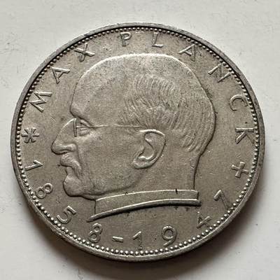 🌹外币初藏🌹🐯2025年第143场  每周二四六晚8️⃣点 接代拍 - 德国1966年F版 2马克 普朗克