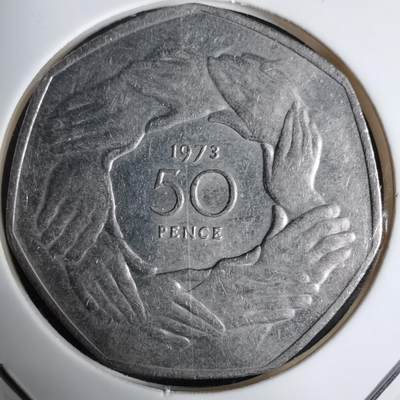 沼泽如烟--第938场 - 英国1973年50便士纪念币